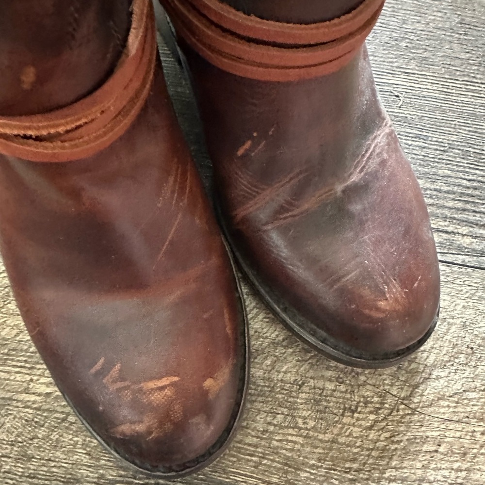 Brown Leather Ankle Boots - Picture 7 of 7
